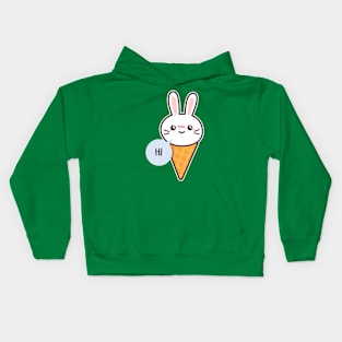 Rabbit kawaii Ice cream Kids Hoodie